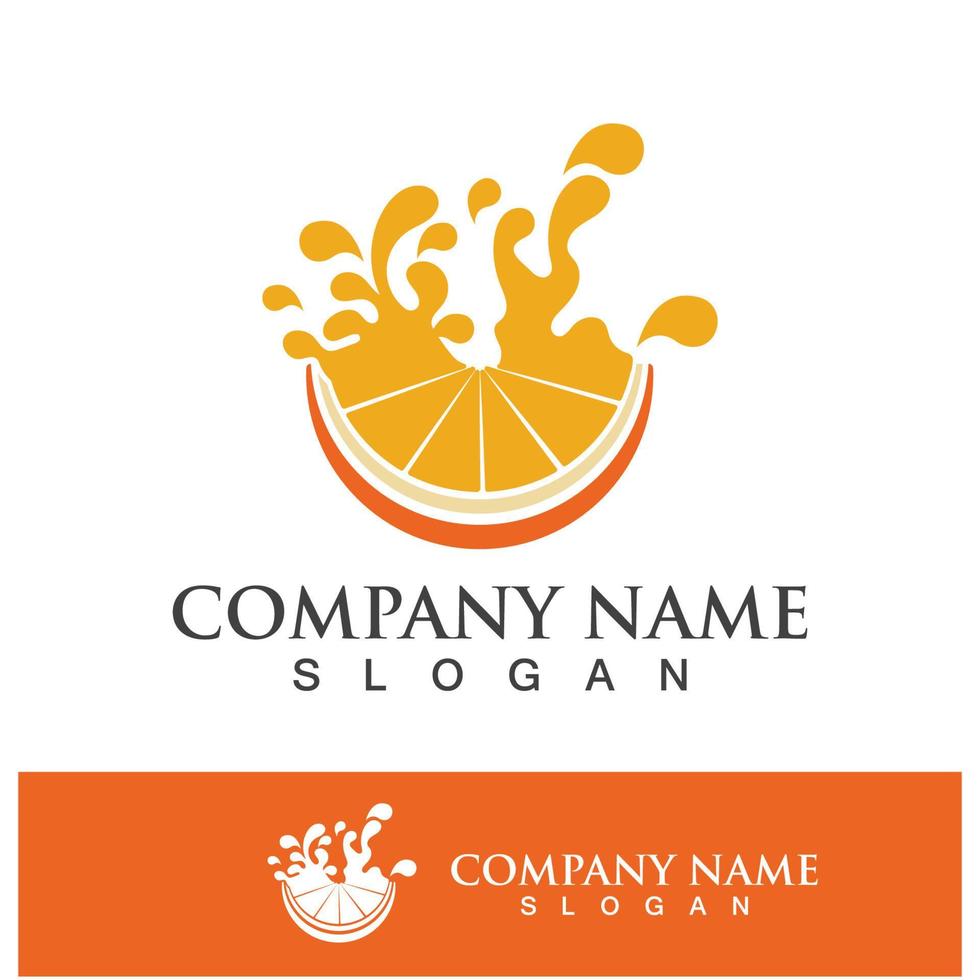 arancia logo e simbolo vettore icona