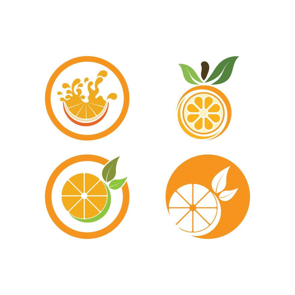 arancia logo icona design illustrazione vettore