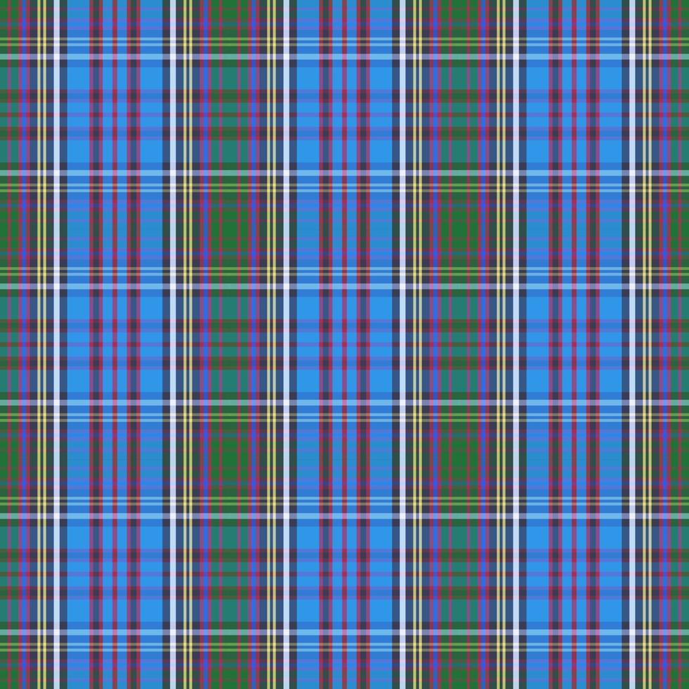 tartan dai un'occhiata plaid struttura senza soluzione di continuità modello nel giallo, blu e verde. vettore