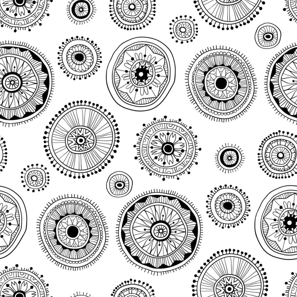 senza soluzione di continuità multicolore modello con orientale mandala. caleidoscopio elementi vettore