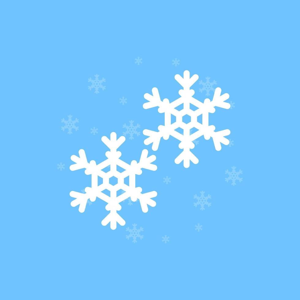 i fiocchi di neve piatto design elementi, fiocco di neve icona, vettore e illustrazione.