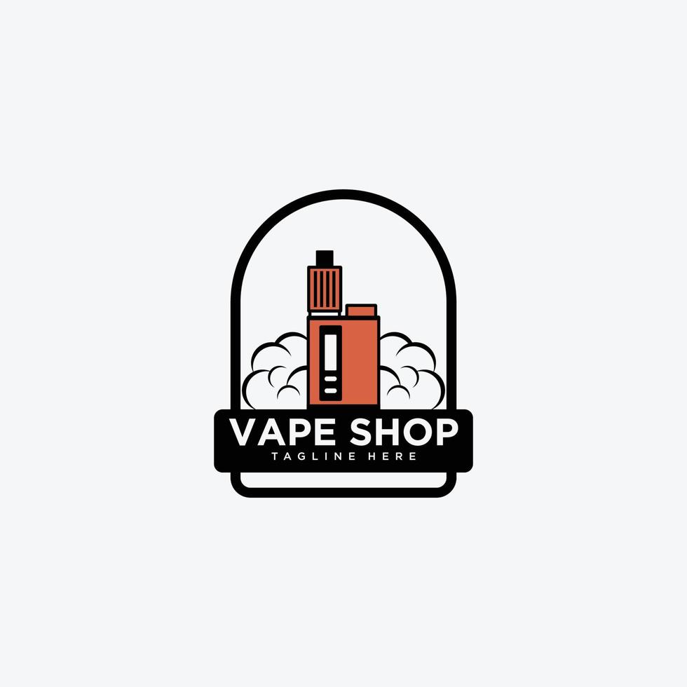 Vape logo design per Vape negozio vettore