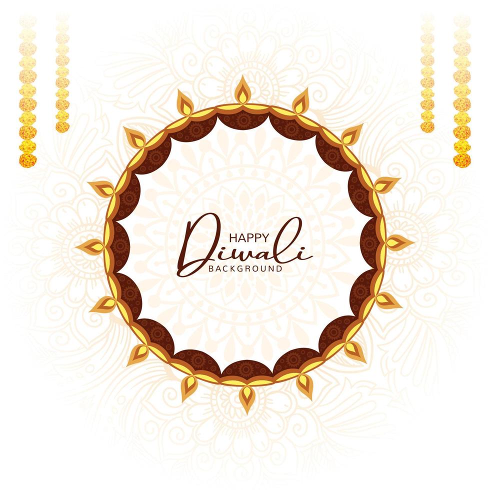 bellissimo carta contento Diwali celebrazione vacanza sfondo vettore
