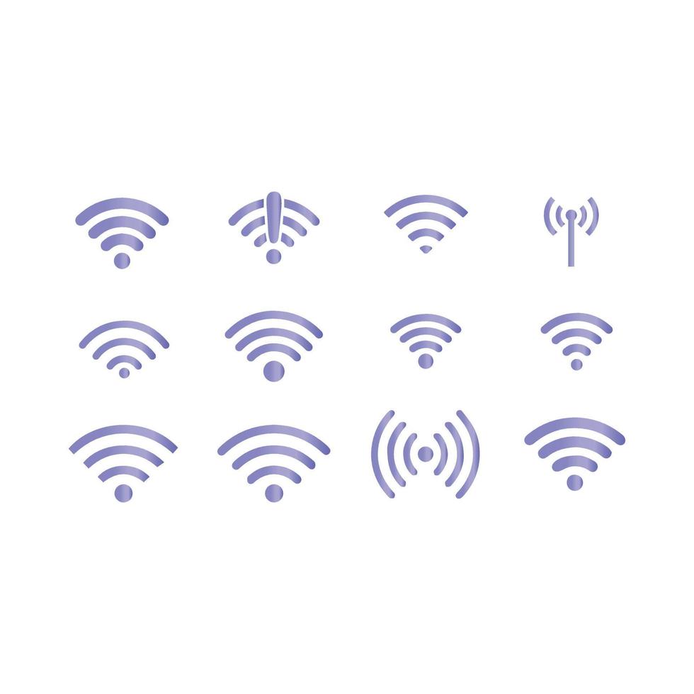 Wi-Fi segnale icone vettore design