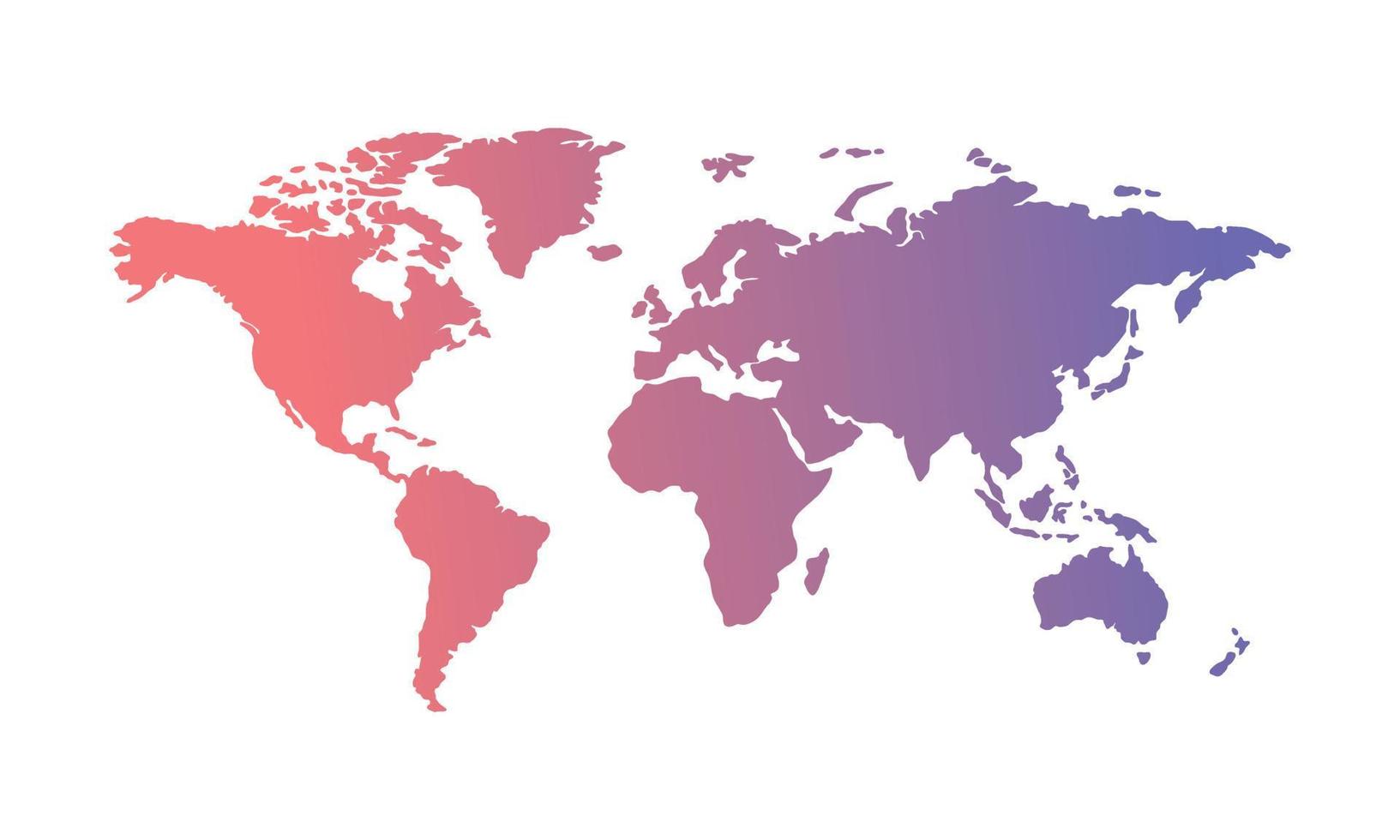 mondo carta geografica sfondo con colore pendenza vettore