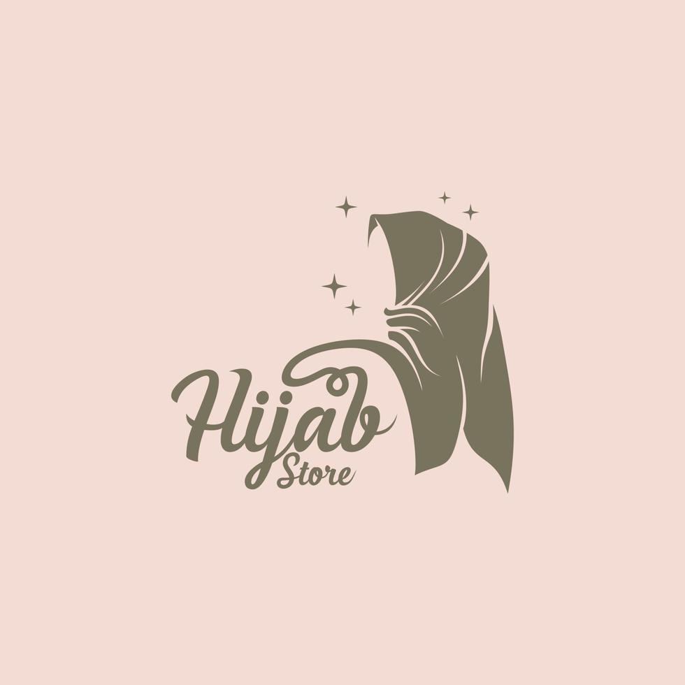 bellezza hijab logo disegni vettore muslimah moda logo modello