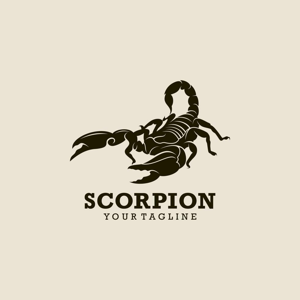 modello di progettazione dell'icona del logo dello scorpione vettore