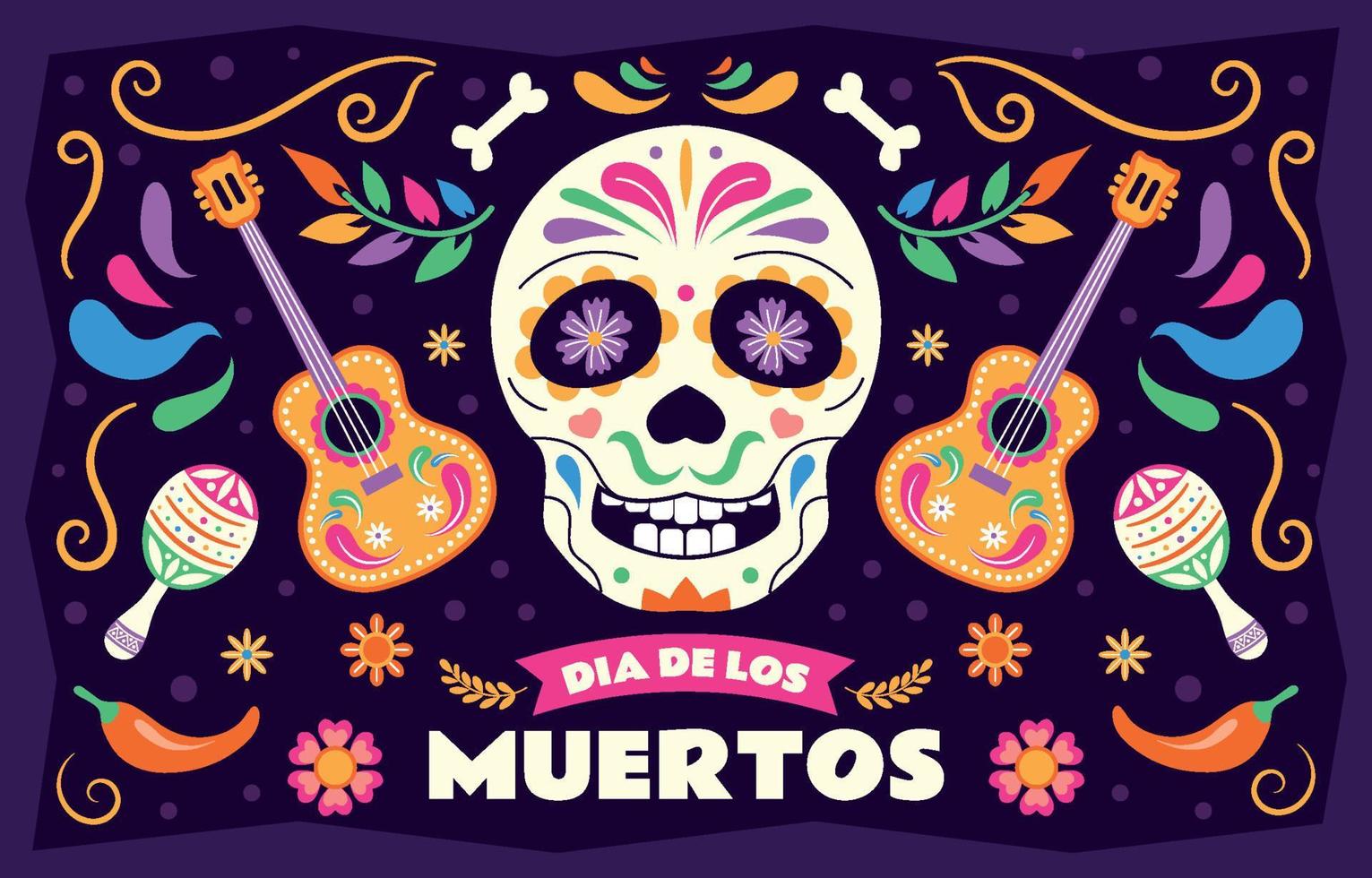 sfondo di dia de los muertos vettore