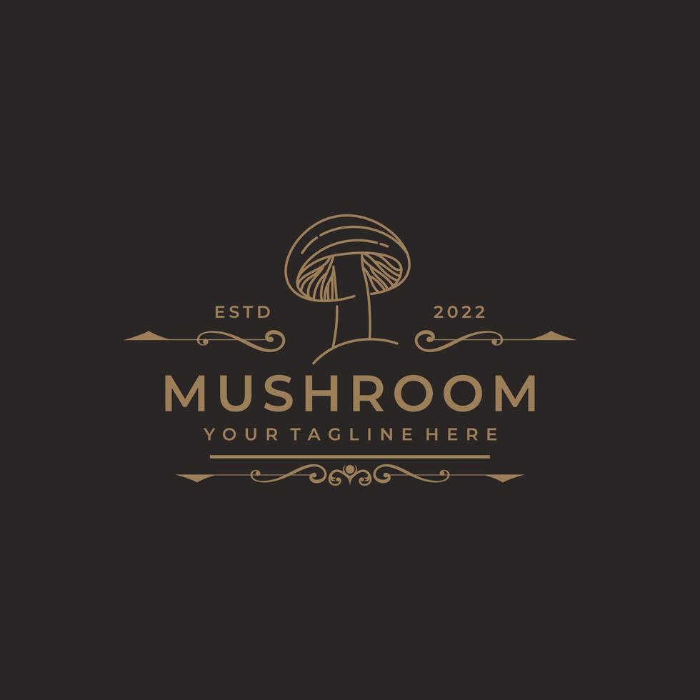 funghi logo design vettore