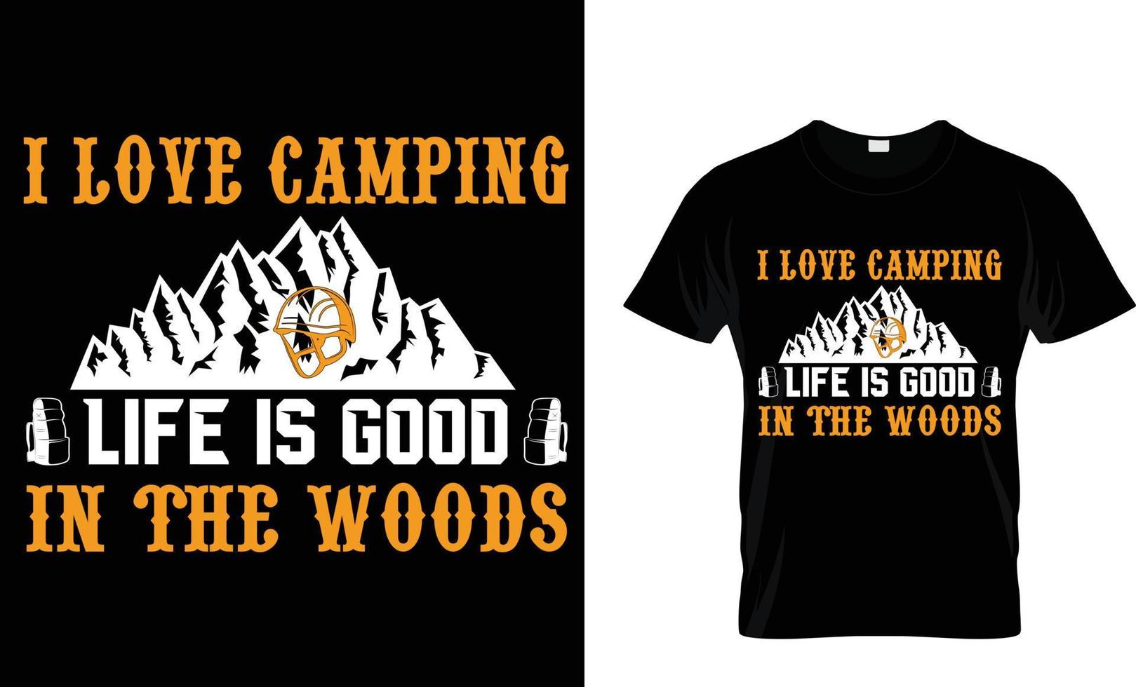 design t-shirt da trekking vettore