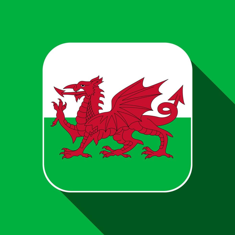 bandiera del Galles, colori ufficiali. illustrazione vettoriale. vettore