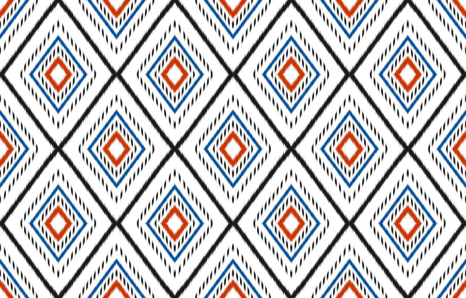tessuto ikat arte. geometrico etnico senza soluzione di continuità modello nel tribale. americano, messicano stile. vettore