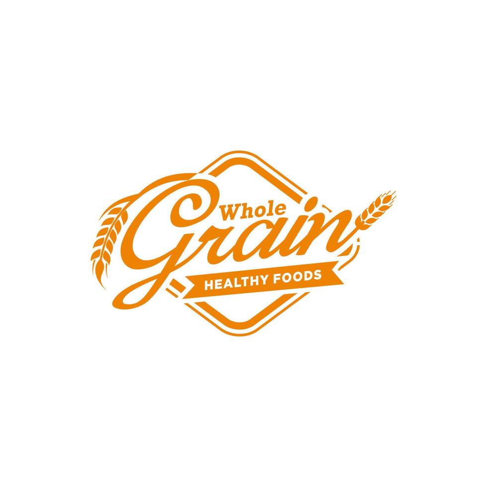 Grano grano agricoltura logo design vettore modello