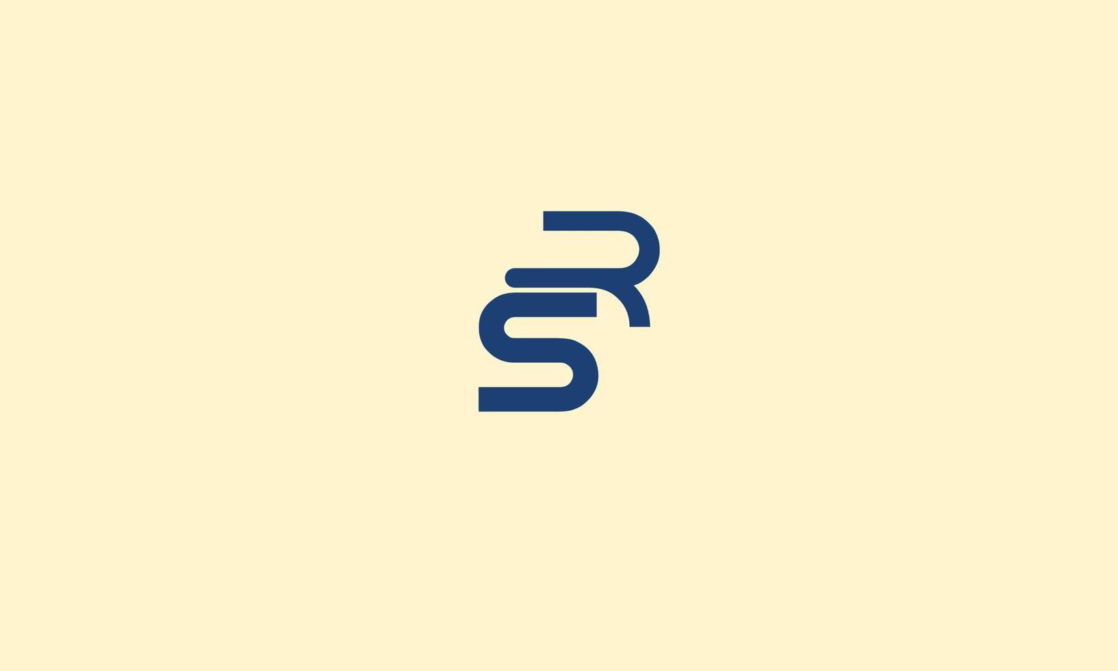 alfabeto lettere iniziali monogramma logo sr, rs, s e r vettore