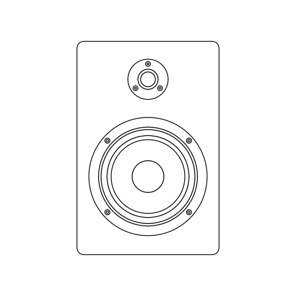 altoparlante schema icona illustrazione su bianca sfondo vettore