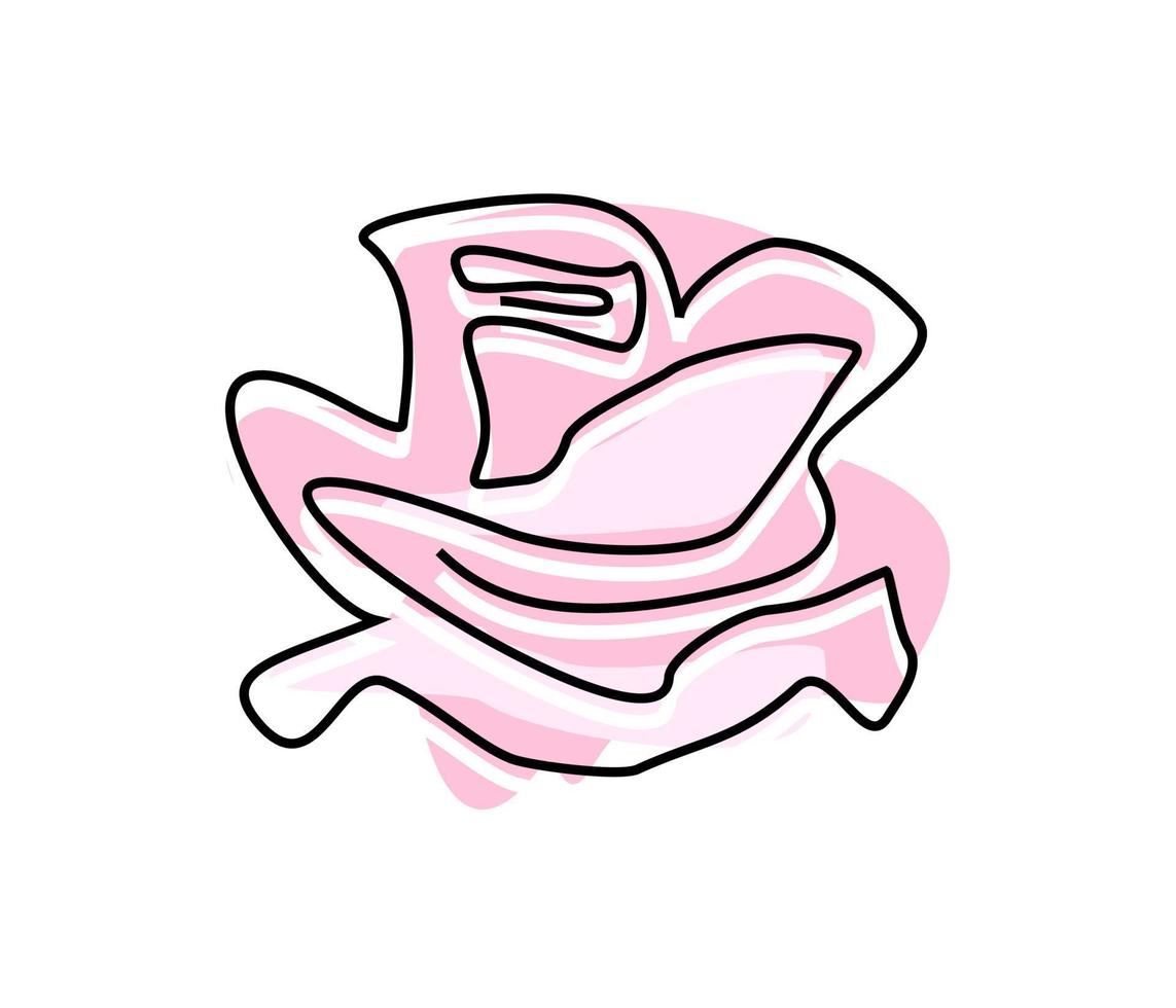 rosa logo. fiore arte magro schema. rosa logo isolato continuo linea vettore