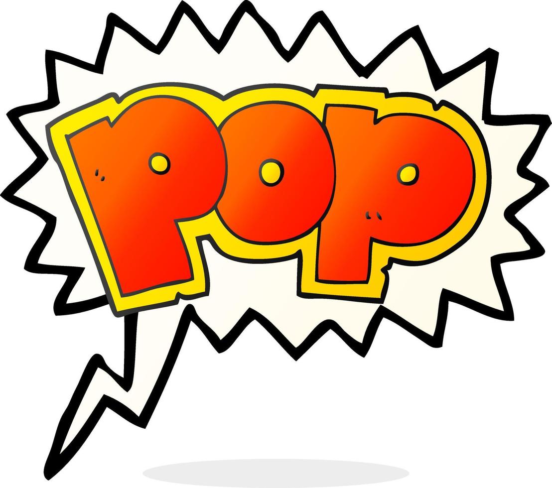 a mano libera disegnato discorso bolla cartone animato pop simbolo vettore