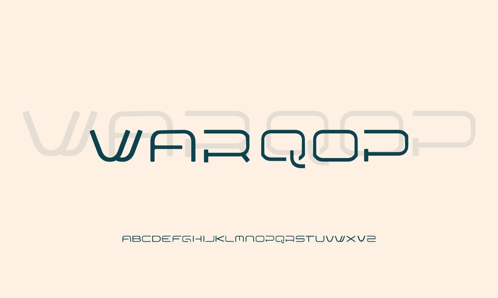 warqop alfabeto Schermo carattere tipografico font vettore