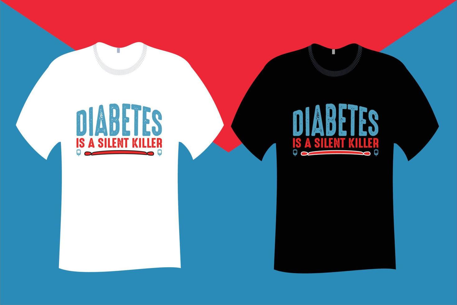 diabete è un' silenzioso uccisore t camicia design vettore