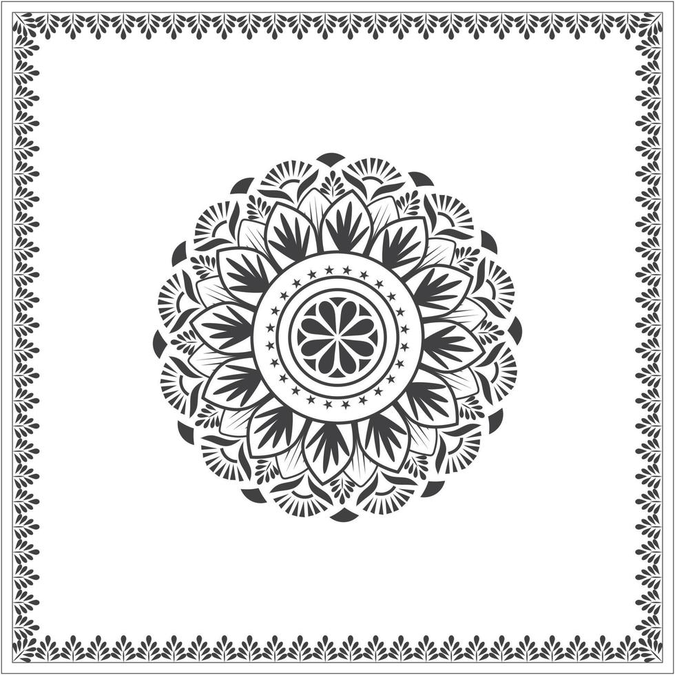 mandala modello.circolare modello nel modulo di mandala per henné, cuscino coperchio, piastrelle, Islam, Arabo, indiano, decorazione. decorativo ornamento nel etnico orientale stile. colorazione libro pagina. ornamentale vettore