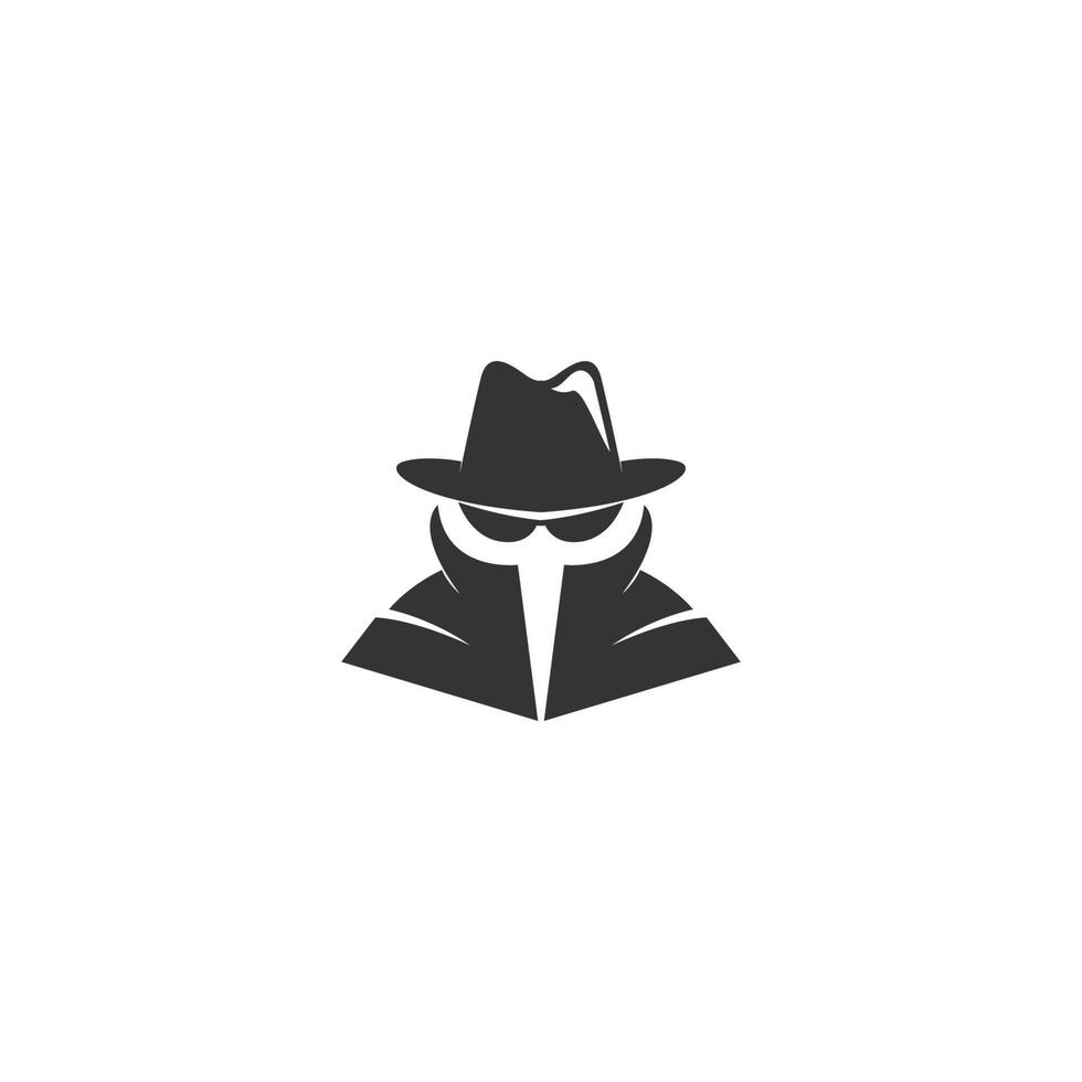segreto agente icona logo design vettore