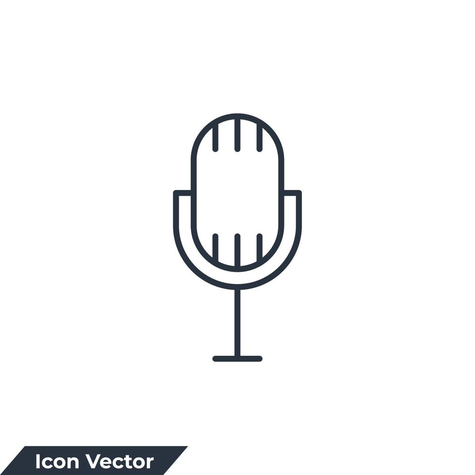 Podcast icona logo vettore illustrazione. microfono simbolo modello per grafico e ragnatela design collezione