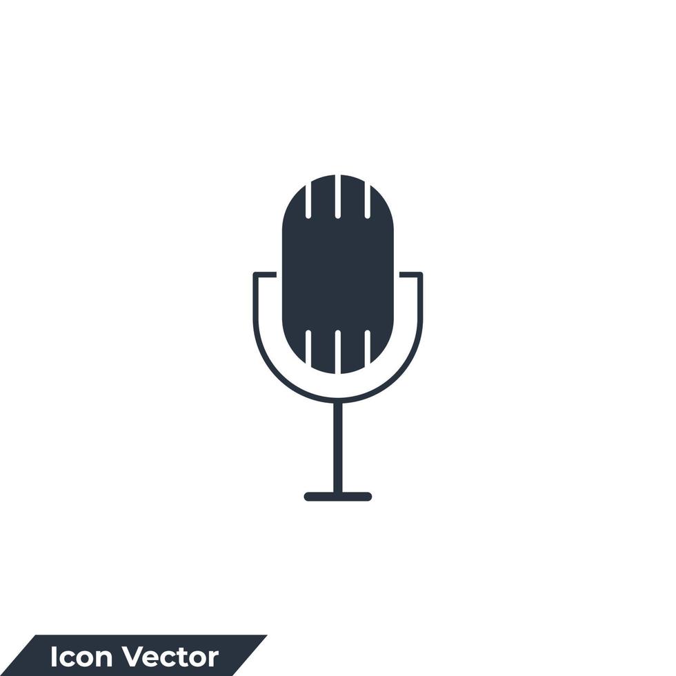 Podcast icona logo vettore illustrazione. microfono simbolo modello per grafico e ragnatela design collezione
