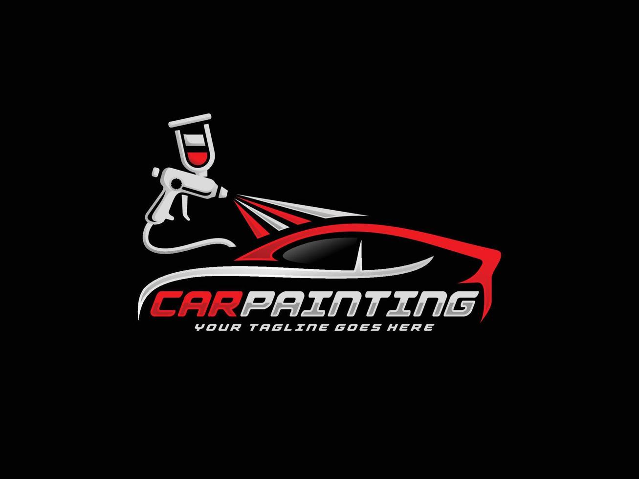 auto pittura logo design vettore illustrazione