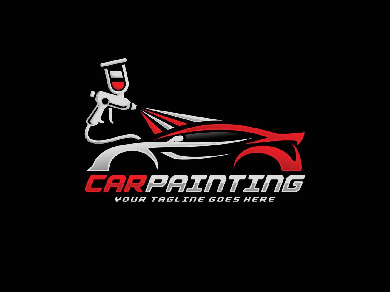 auto pittura logo design vettore illustrazione