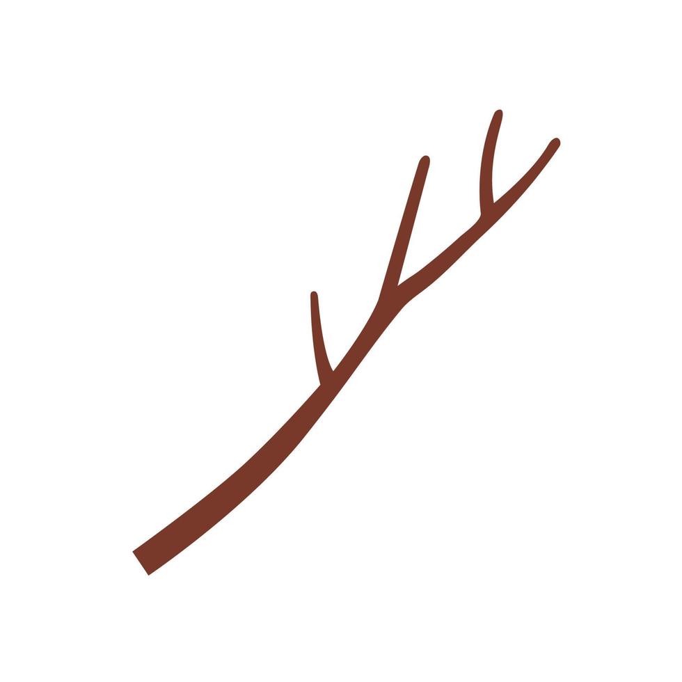albero Marrone ramo senza fogliame. vettore modificabile elemento. stilizzato spoglio rami.