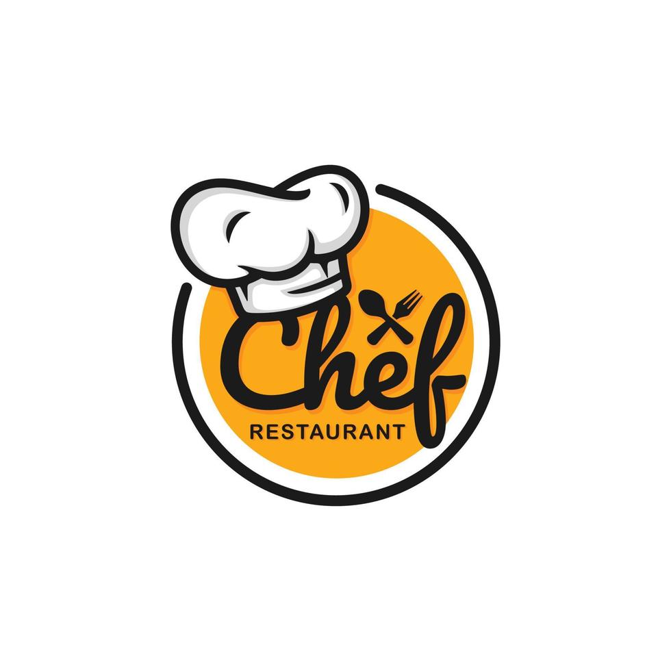 capocuoco logo design vettore illustrazione. ristorante logo