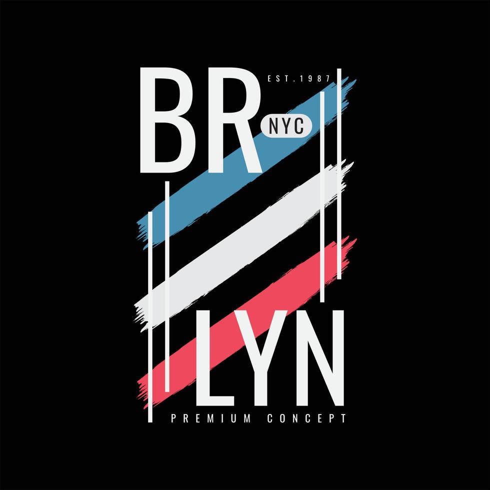 brooklyn illustrazione tipografia per t camicia, manifesto, logo, etichetta, o abbigliamento merce vettore