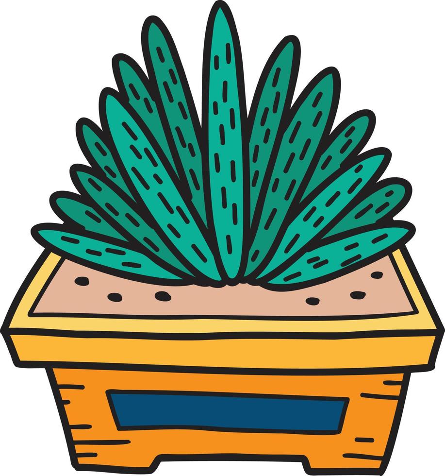 illustrazione di cactus carino disegnato a mano vettore