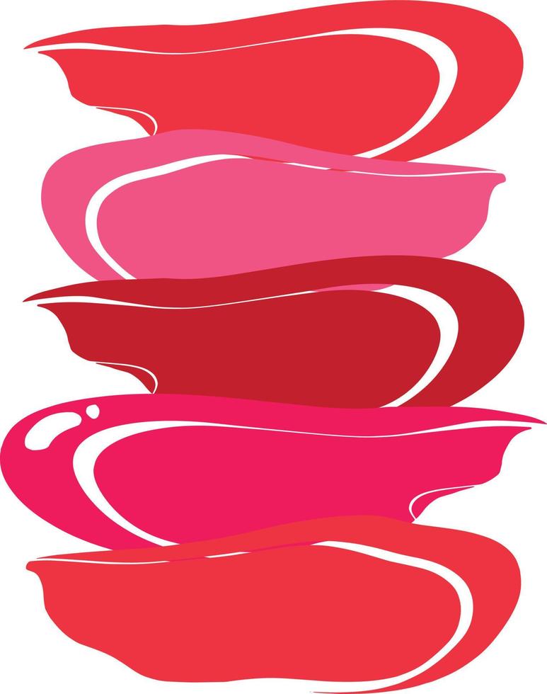 astratto sfondo di multicolore colpi. un' sbavatura di rossetto. rosa, rosso, Borgogna colori. cosmetico marchio. vettore