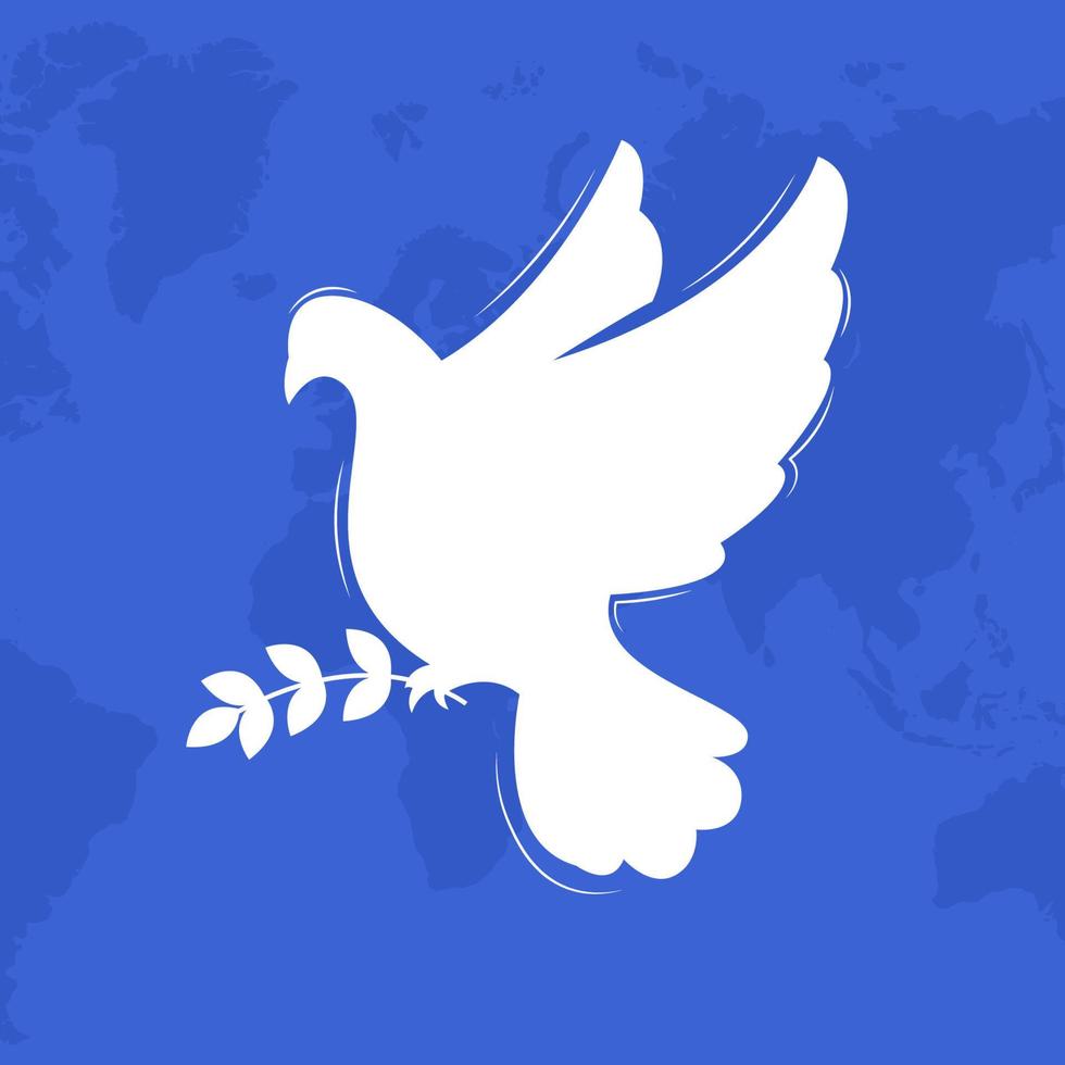 internazionale pace giorno. pace giorno con blu sfondo vettore illustrazione