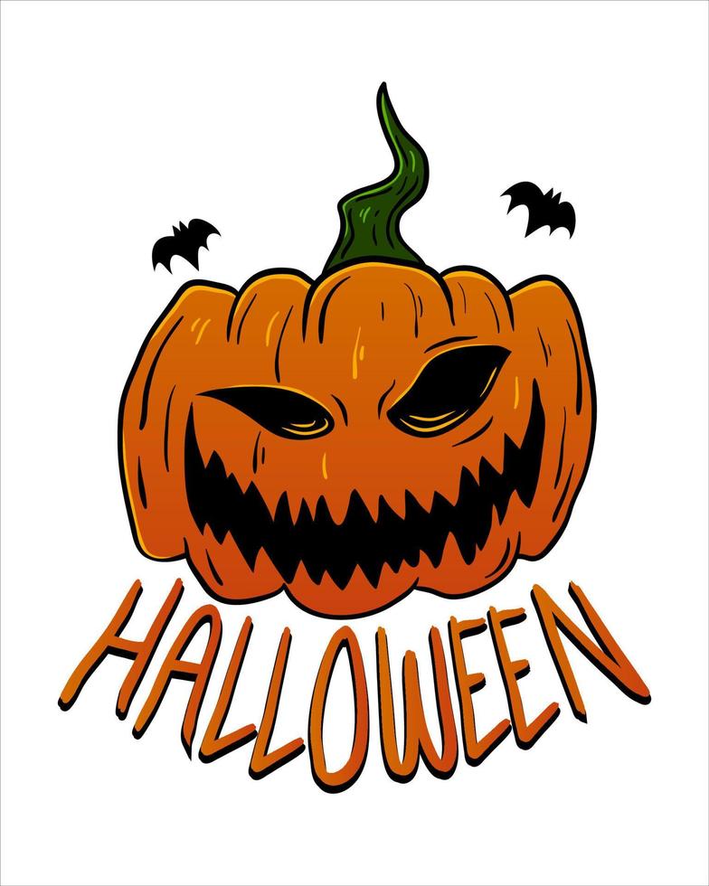 Halloween zucca design illustrazione vettore