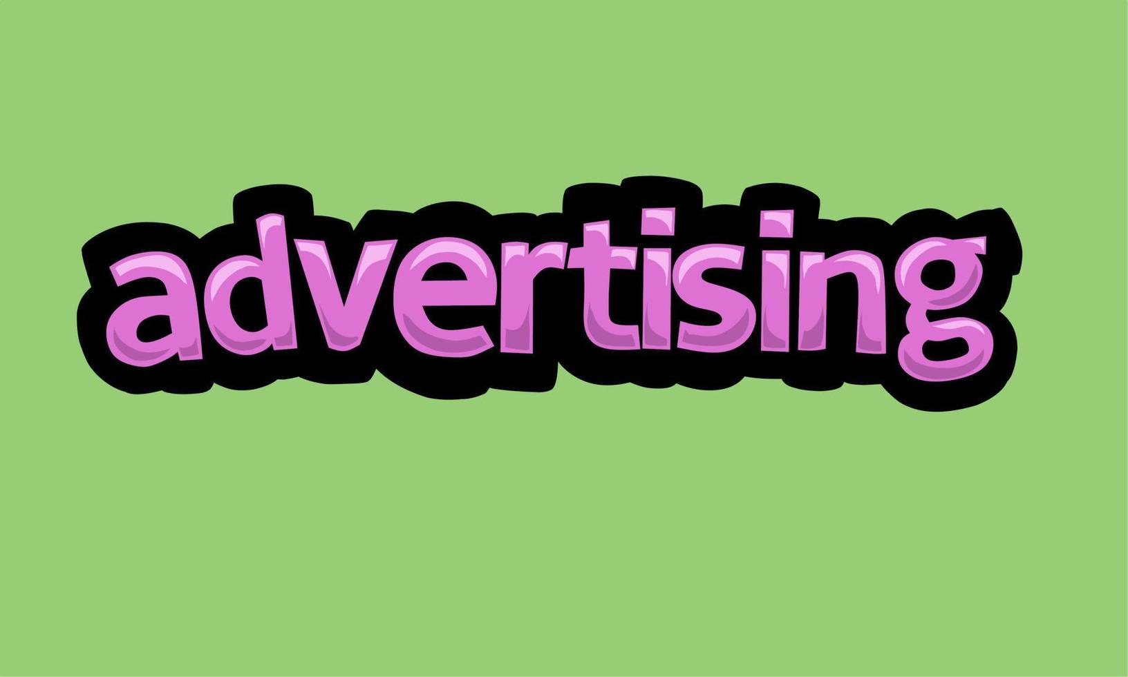 pubblicità scrittura vettore design su un' verde sfondo