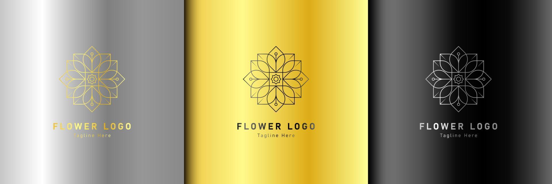 lusso oro bellezza fiore terme logo modello benessere design per Salute benessere attività commerciale vettore