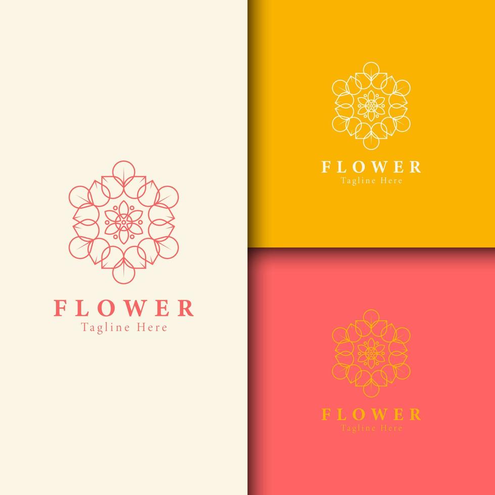 bellezza fiore, terme logo modello benessere design per Salute benessere attività commerciale vettore