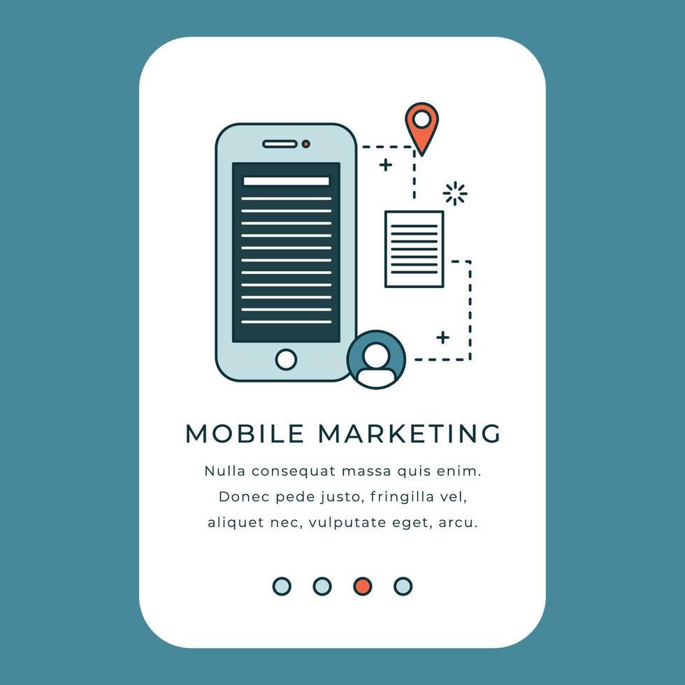 illustrazione di mobile marketing vettore