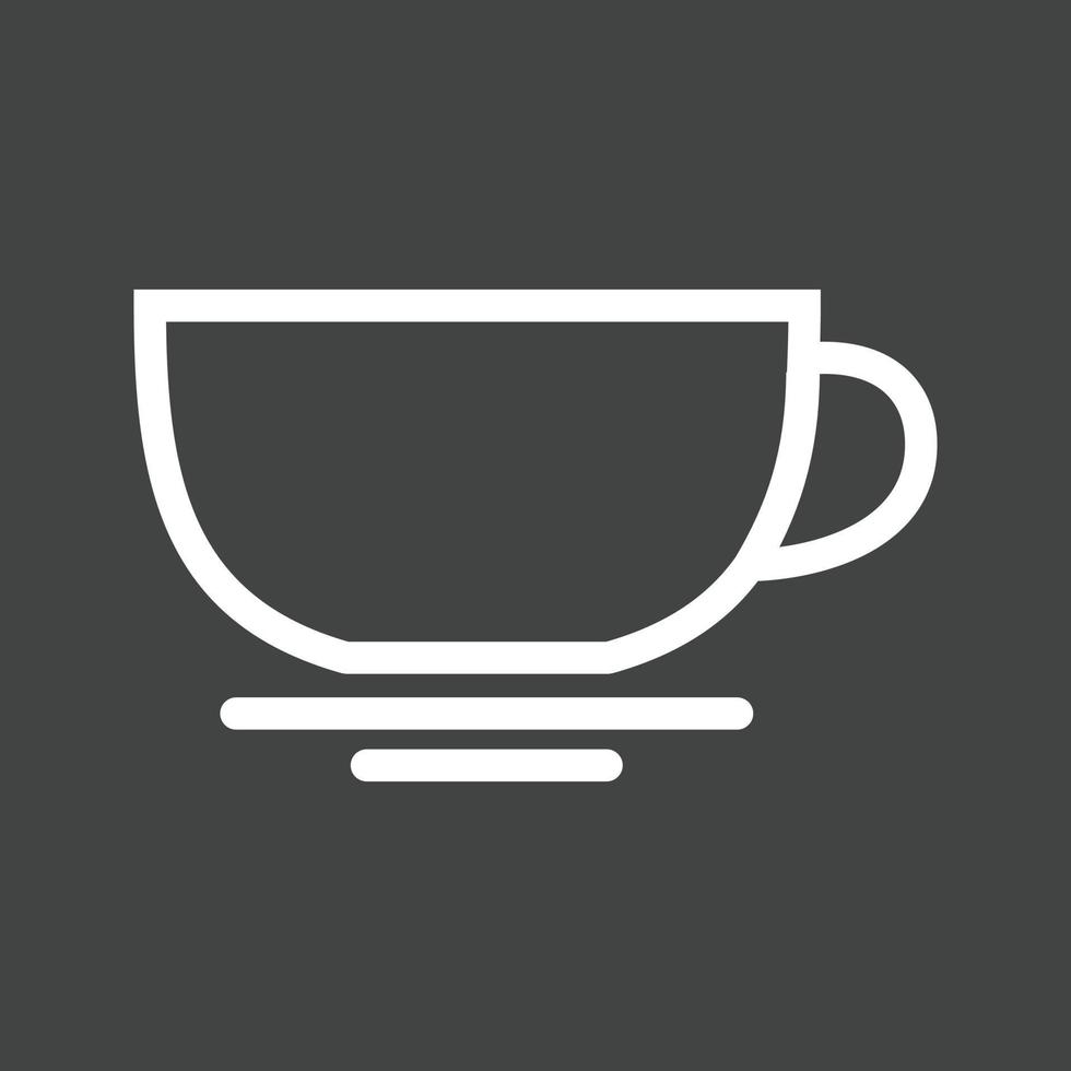 icona invertita della linea della tazza di caffè vettore