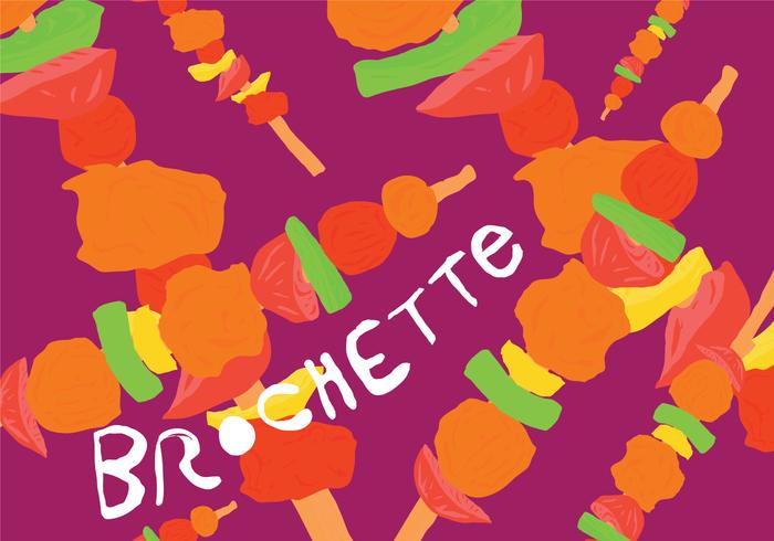 Vettore di cibo colorato Brochette gratis