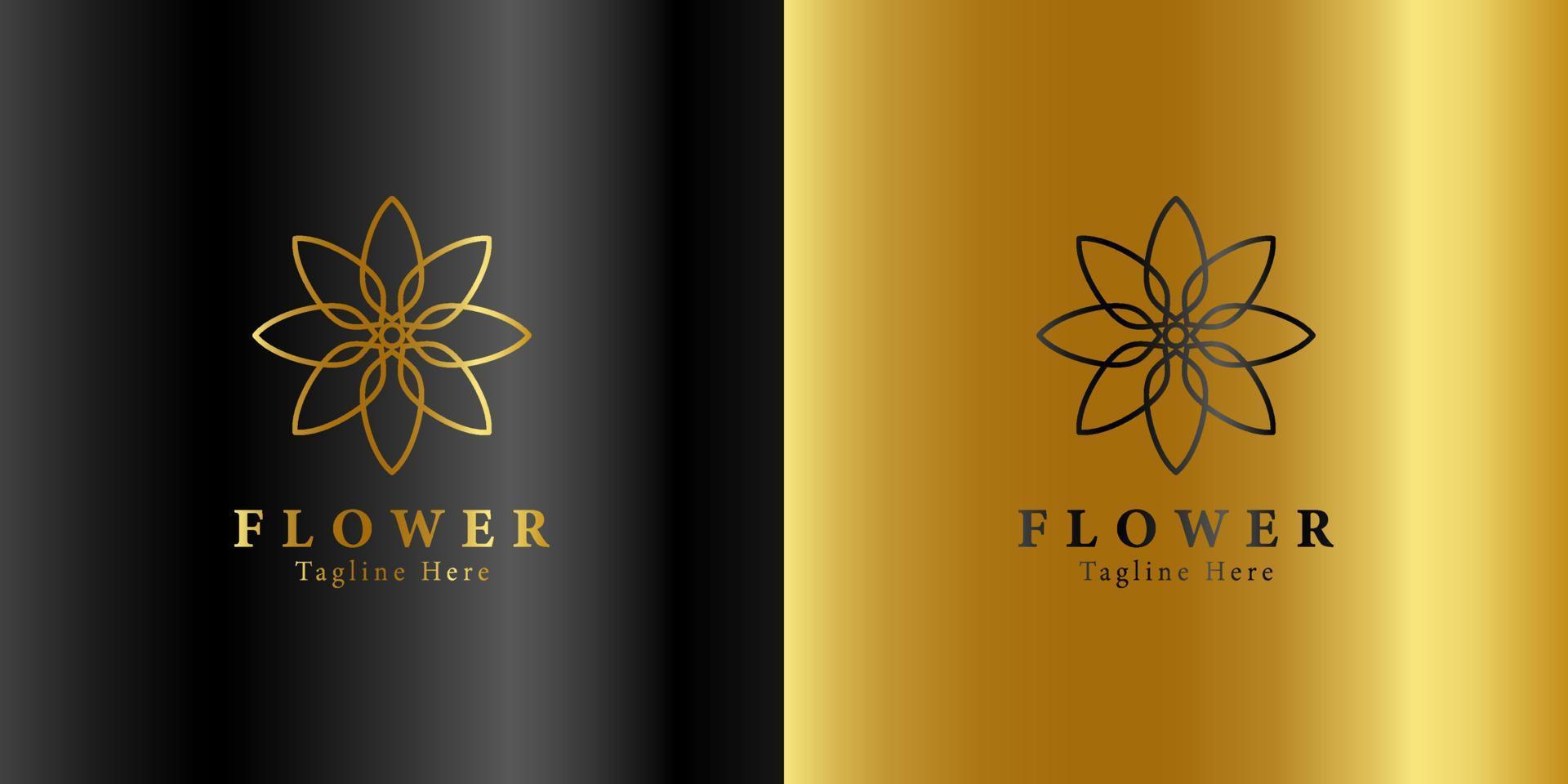 lusso oro bellezza fiore terme logo modello benessere design per Salute benessere attività commerciale vettore