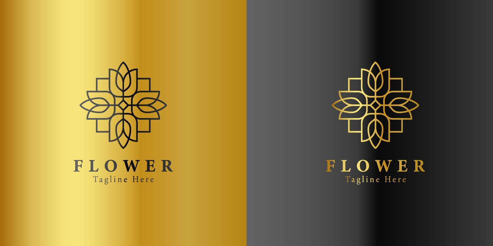 lusso oro bellezza fiore terme logo modello benessere design per Salute benessere attività commerciale vettore