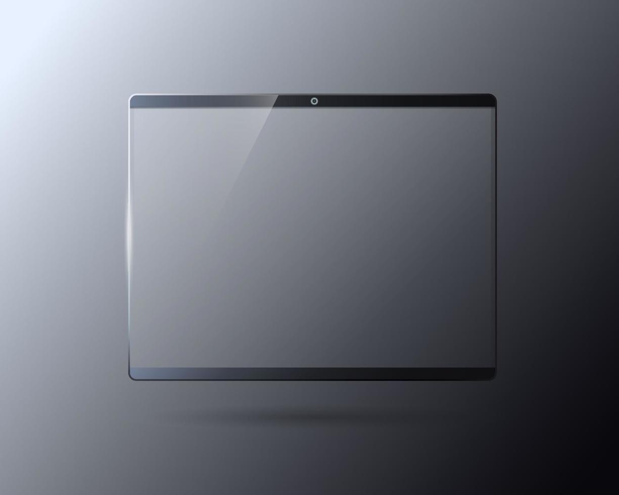 trasparente toccare schermo il computer portatile modello vettore