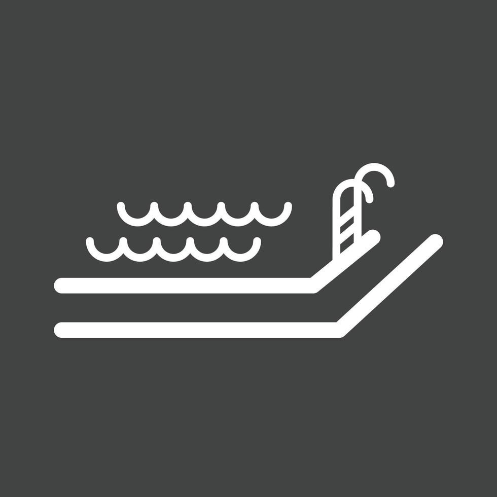 icona invertita linea piscina vettore