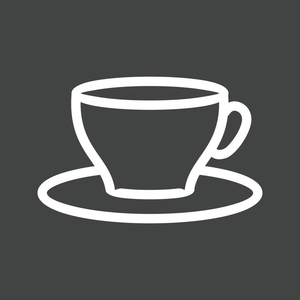 icona invertita della linea della tazza di tè vettore