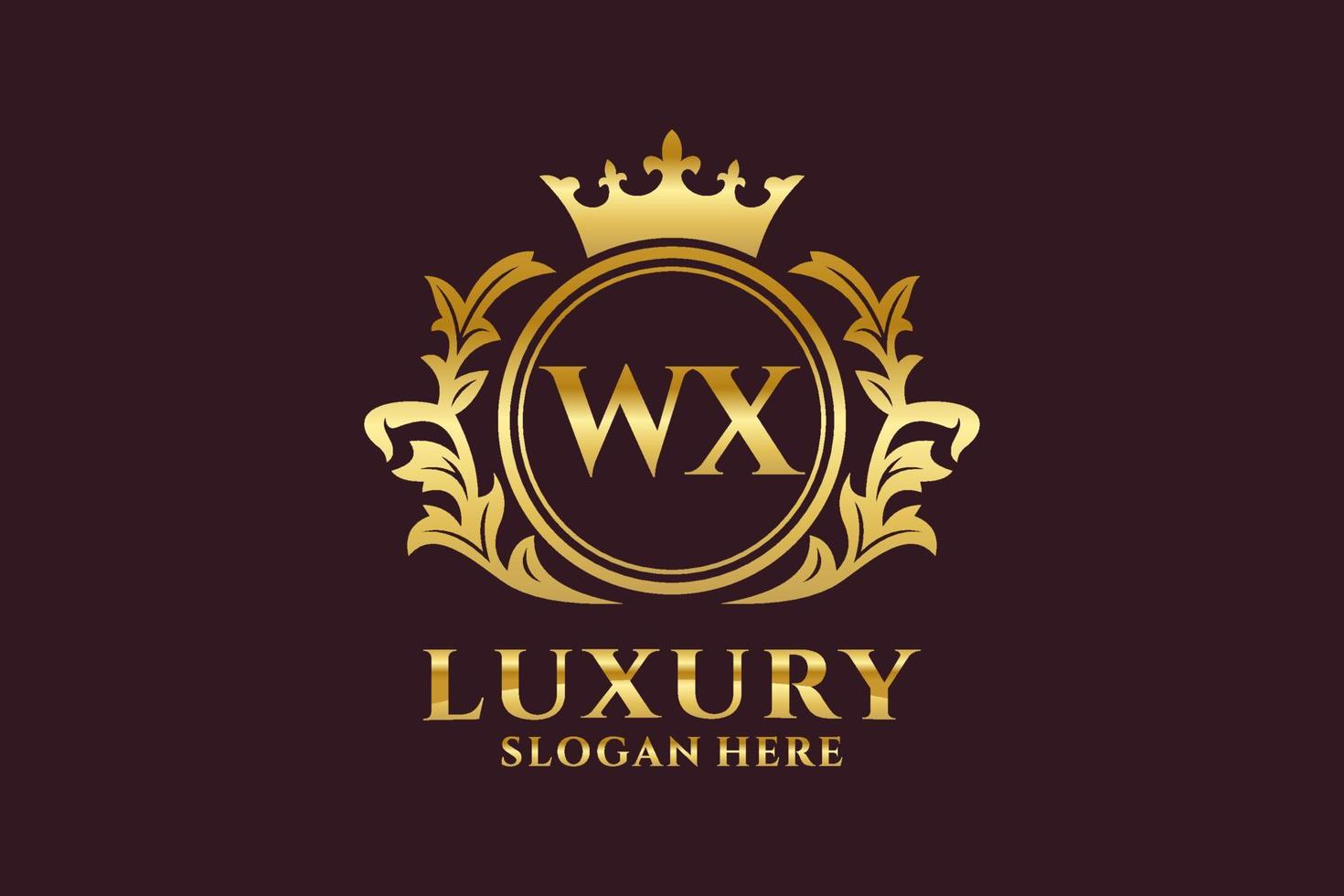 iniziale wx lettera reale lusso logo modello nel vettore arte per lussuoso il branding progetti e altro vettore illustrazione.