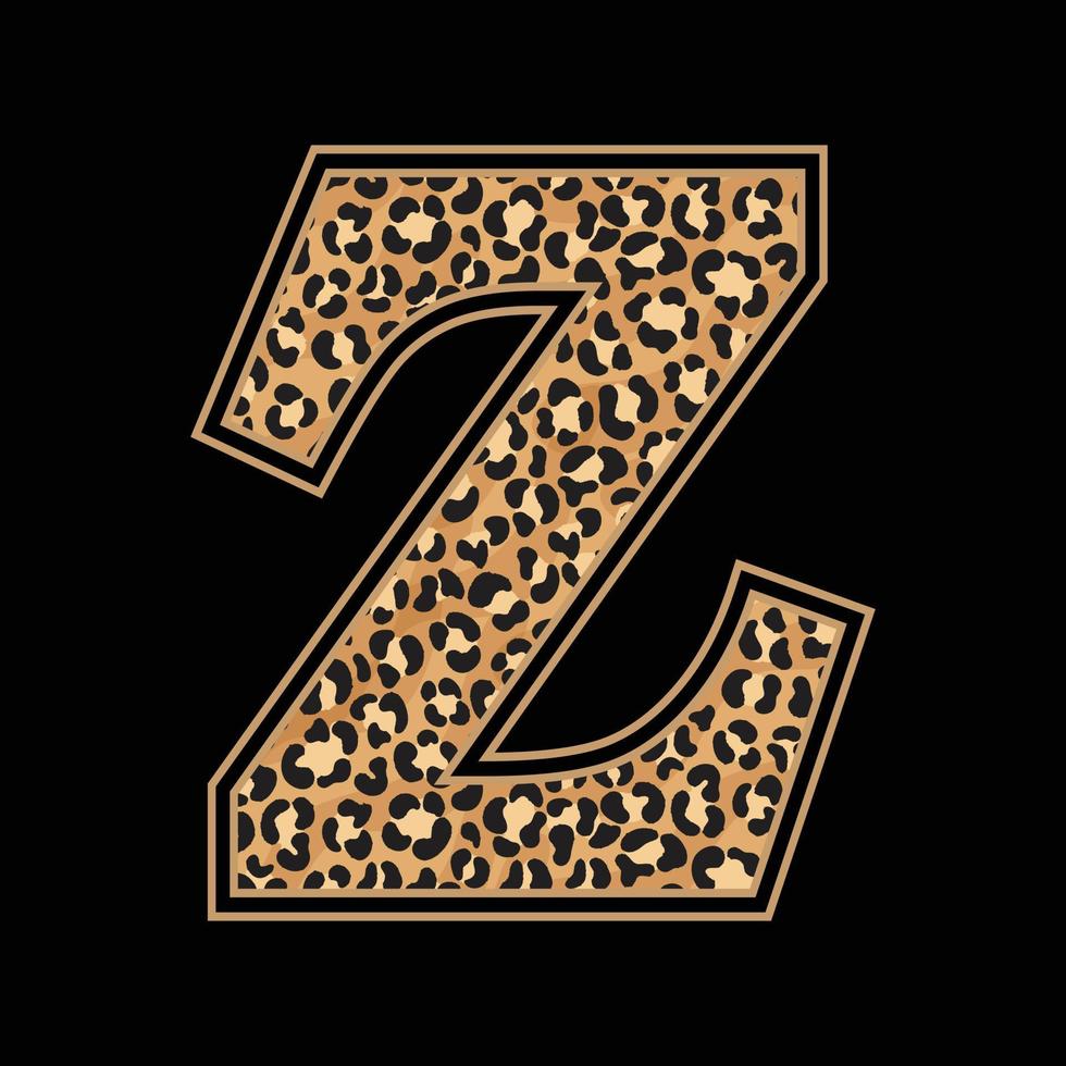 leopardo capitale alfabeto o lettera design per t camicia, tazza, adesivo, borsa. vettore