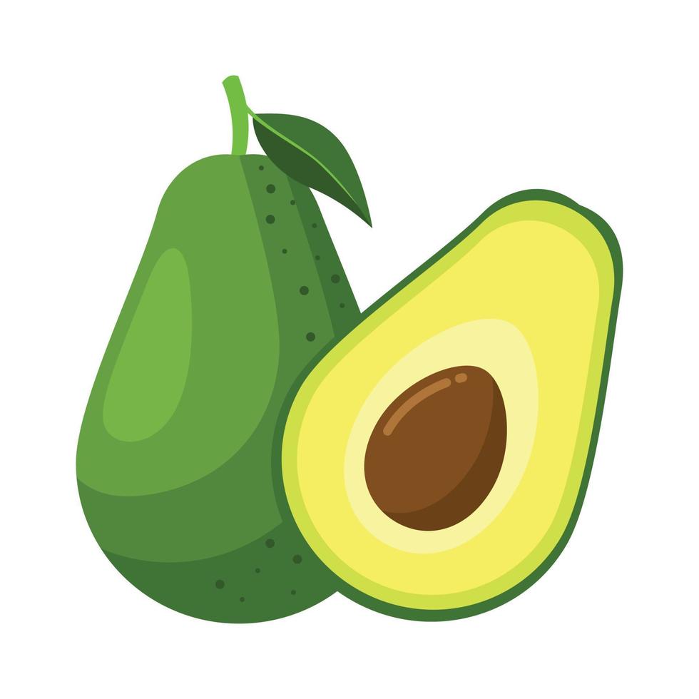 avocado piatto design clip arte vettore illustrazione isolato su un' bianca sfondo